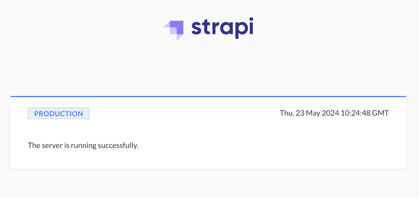 Strapi confirm production mode